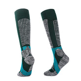 Knee High Merino Wool Ski Socks | Retro Striped Design